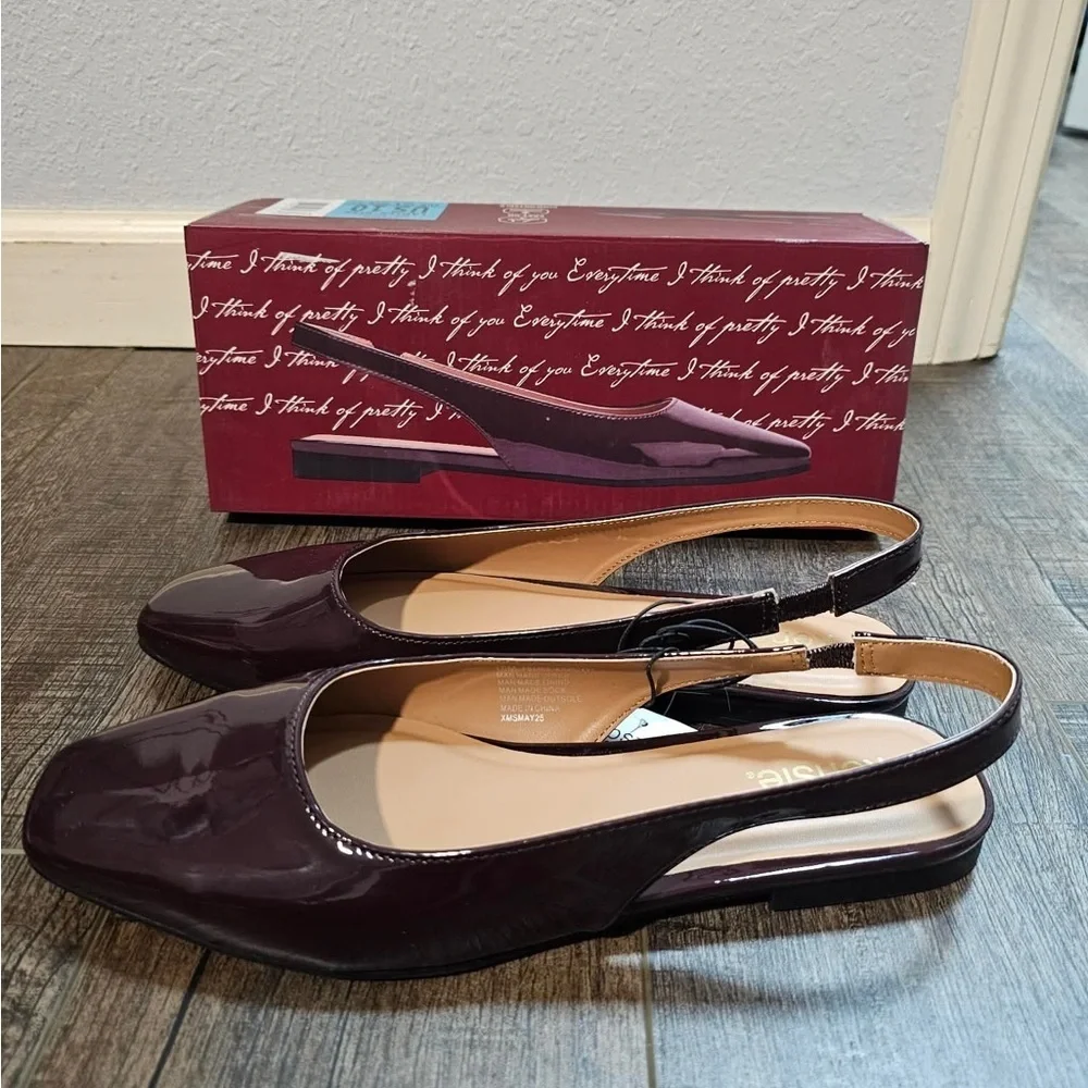 Kensie Felice Res Maroon Women's Slingback Flats